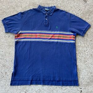 Polo Ralph Lauren Aztec Striped Polo Shirt Size XXL 2XL